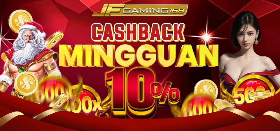 Bonus Cashback Mingguan 10% - JFGAMING
